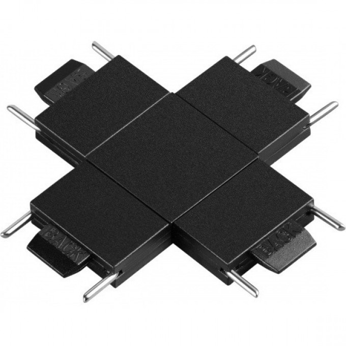 Соединитель с токопроводом "X" NOVOTECH EASY 135270 SHINO NT24 для низковольтного шинопровода IP20 24V черный NV-135270 Соединитель с токопроводом "X" NOVOTECH EASY 135270 SHINO NT24 для низковольтного шинопровода IP20 24V черный NV-135270
