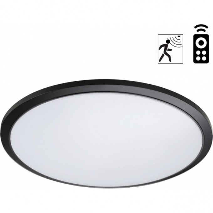 Светильник накладной NOVOTECH OVER 359209 NT23 326 IP43 LED 36W 170-265V 3240Лм 3000-6000диммируемый с датчиком движения,пульт ДУ в комплекте черный NV-359209 Светильник накладной NOVOTECH OVER 359209 NT23 326 IP43 LED 36W 170-265V 3240Лм 3000-6000диммируемый с датчиком движения,пульт ДУ в комплекте черный NV-359209